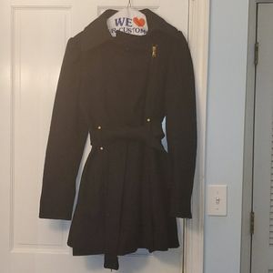 KENNETH COLE black belted wool jacket